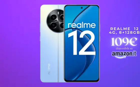Realme 12 128GB dimostra che se spendi poco, FAI BENE: smartphone a 109€