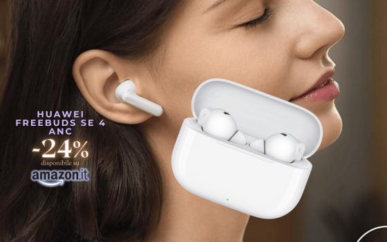 HUAWEI FreeBuds SE 4 ANC per 44€ sono l'affare di gennaio 2026