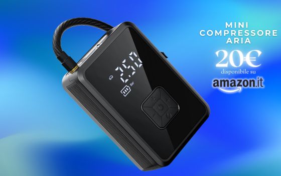 Mini Compressore d'aria 150PSI a 20€: utile in auto e non solo (Amazon)