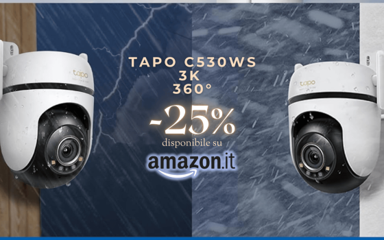 Tapo C530WS controlla l'esterno di casa a 360° e funzioni AI (-25%)