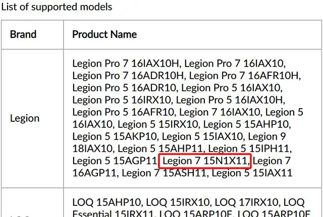 Il riferimento a un laptop Lenovo con processore NVIDIA N1X sul sito ufficiale