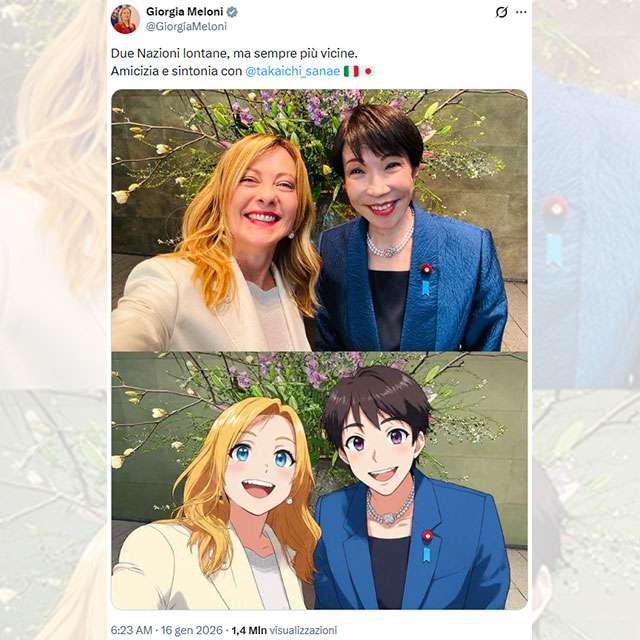 Il post di Giorgia Meloni su X