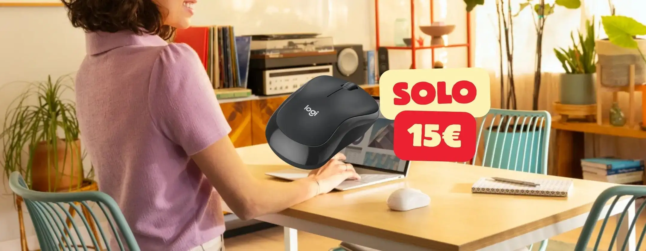 Mouse Logitech Ultra Preciso, Silenzioso e Ambidestro a soli 15€ su Amazon