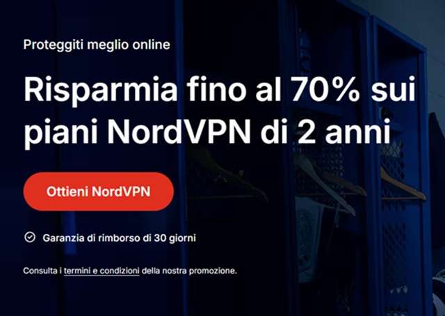 nordvpn risparmia fino al 70 per cento