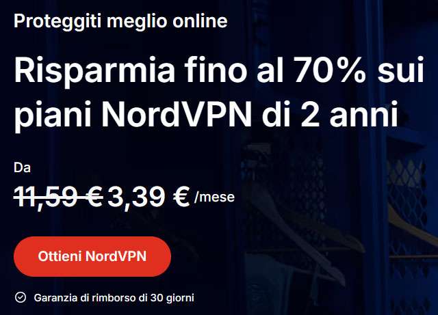 La nuova promozione di NordVPN
