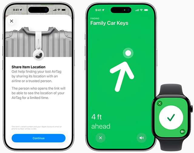 L'app di gestione del nuovo AirTag