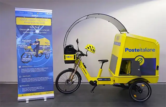Il cargo e-bike di Poste Italiane