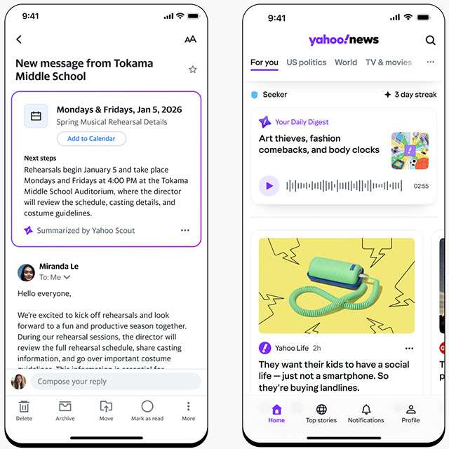 L'integrazione di Scout con l'ecosistema Yahoo
