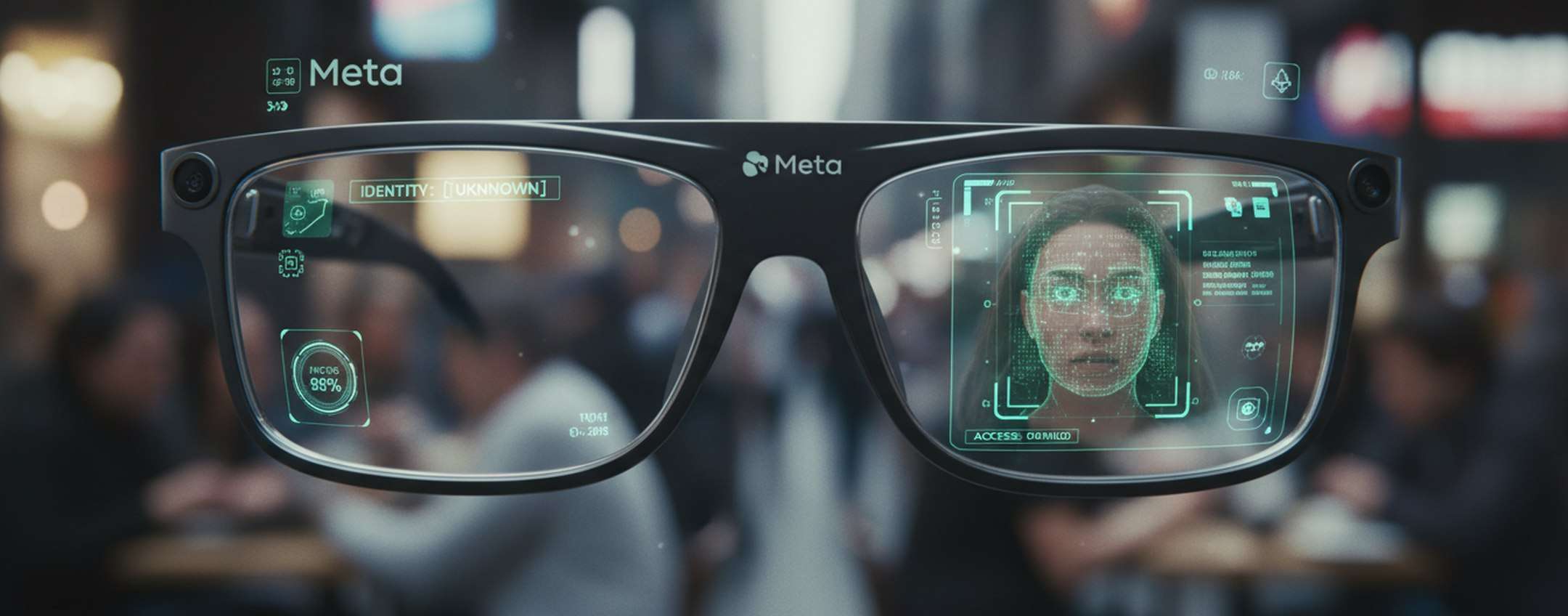 Meta smart glass riconoscimento facciale