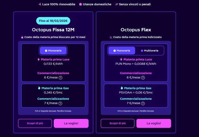 Octopus Energy 18 febbraio