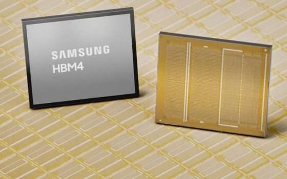 Samsung avvia produzione delle memorie HBM4 per chip AI