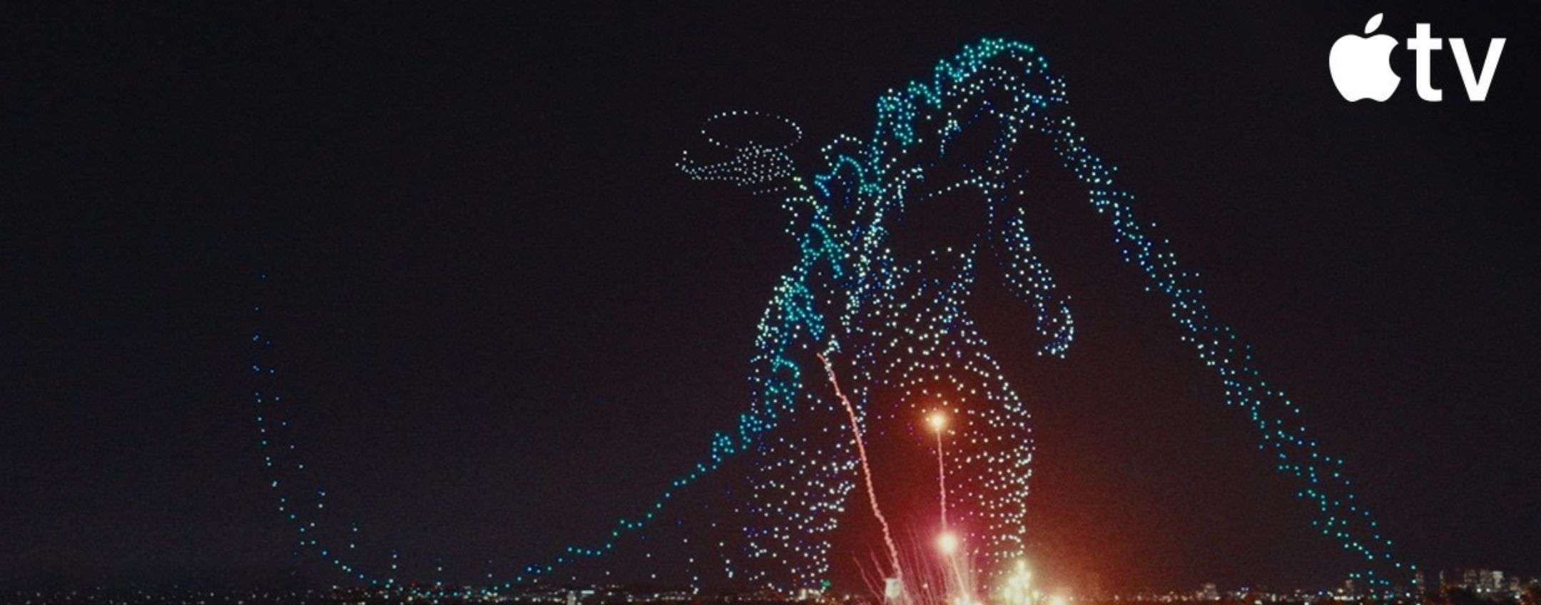 Apple batte un record mondiale con Godzilla e King Kong fatti di droni