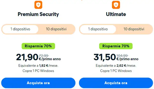 La promozione che ti fa risparmiare il 70% su tutti i prodotti Avast