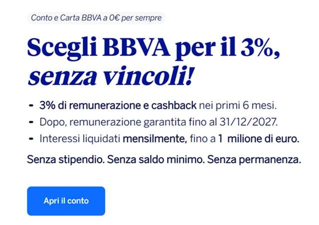 bbva offerta febbraio 2026
