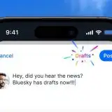 Bluesky insegue X e Threads, arrivano le bozze (finalmente)