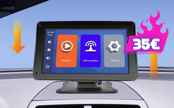 Schermo in auto con soli 35€ grazie a questo sistema da 7