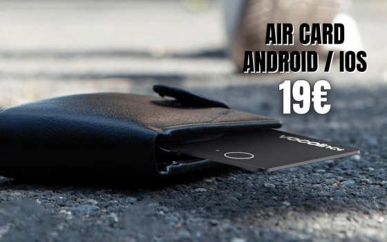 Portafoglio perso? Mai più con Air Card a 19€ per Android e iOS