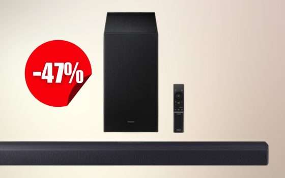 Soundbar Samsung con audio a 3.1 e surround incluso: REGALATA su Amazon