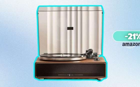 Questo giradischi ha l'aspetto vintage ma funzioni TECH, occasione Amazon