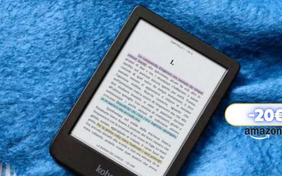 Kobo Clara Colour: letture ma anche audiolibri in formato MINI (12% Amazon)
