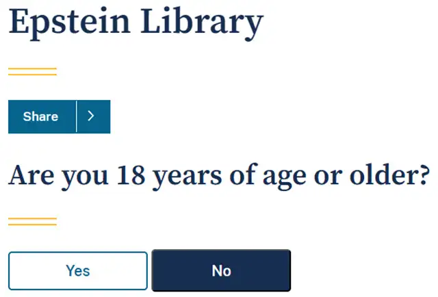 L'inutile age gate degli Epstein Files