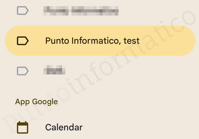 La nuova etichetta creata su Gmail per Android
