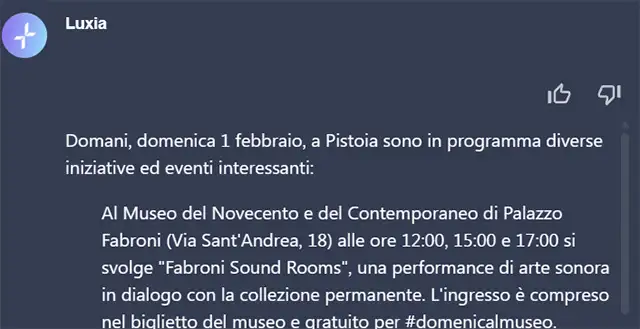Per l'assistente AI di Pistoia siamo ancora a gennaio