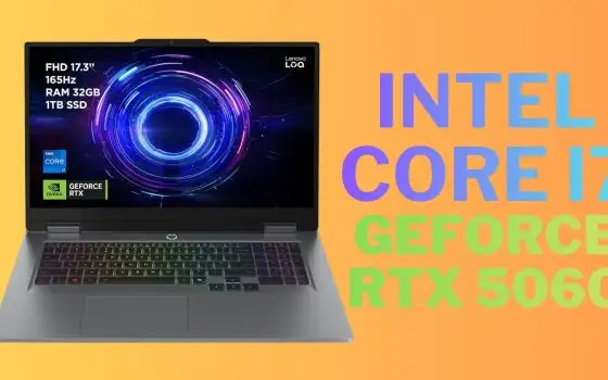 Lenovo LOQ: notebook da gaming con GeForce RTX 5060 e SSD da 1TB