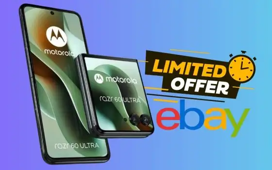 Motorola Razr 60 Ultra crolla su eBay quasi a metà prezzo con il codice segreto