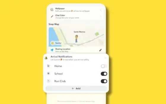 Snapchat avvisa amici e familiari quando si arriva a destinazione