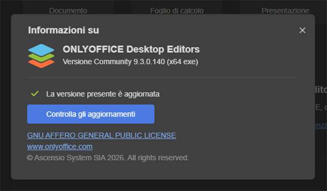 ONLYOFFICE Desktop 9.3 su computer Windows