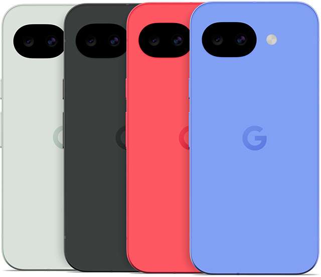 Le quattro colorazione del Google Pixel 10a