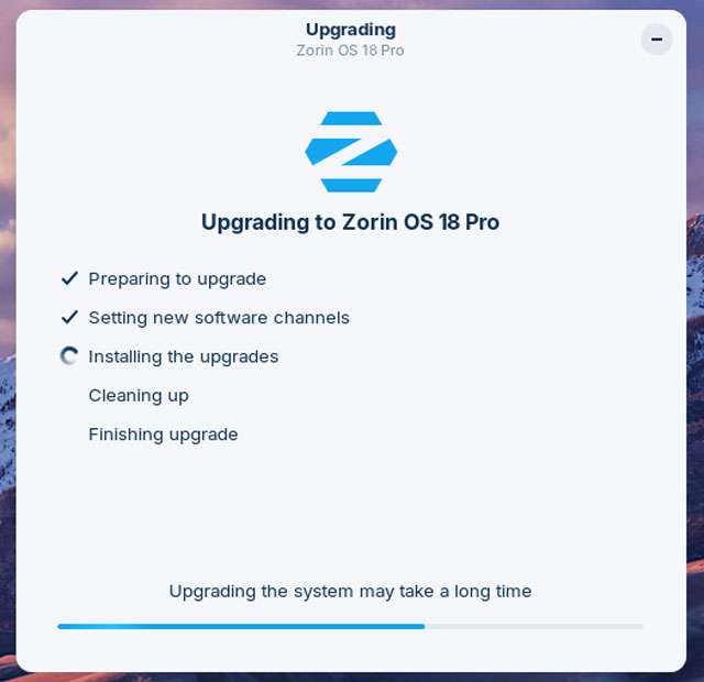 È possibile fare l'aggiornamento diretto a Zorin OS 18 dalla versione 17