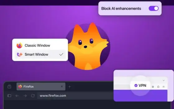 Mozilla Firefox 149: VPN integrata e Split View