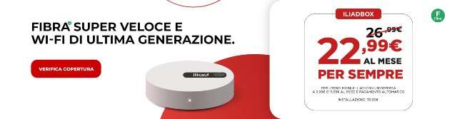 Offerta Iliad Fibra Banner