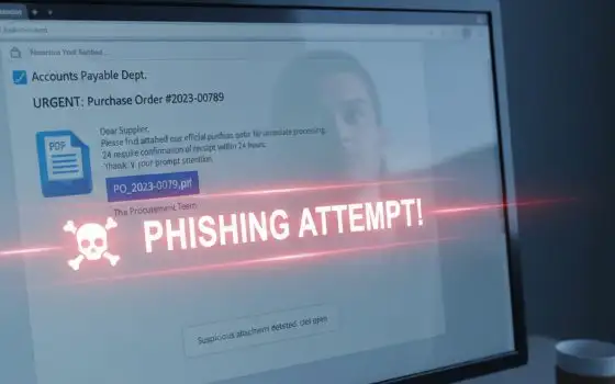 Ordine di acquisto usato per rubare le password