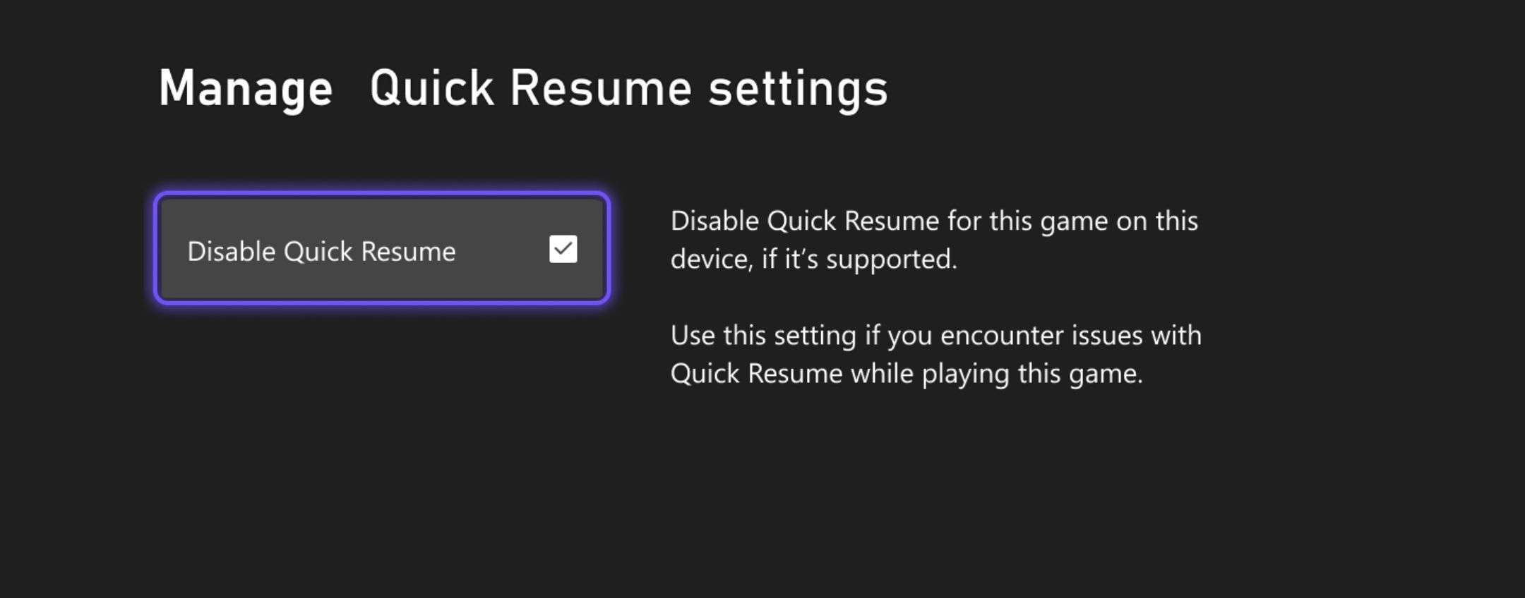 Quick Resume su Xbox Series X|S diventa opzionale