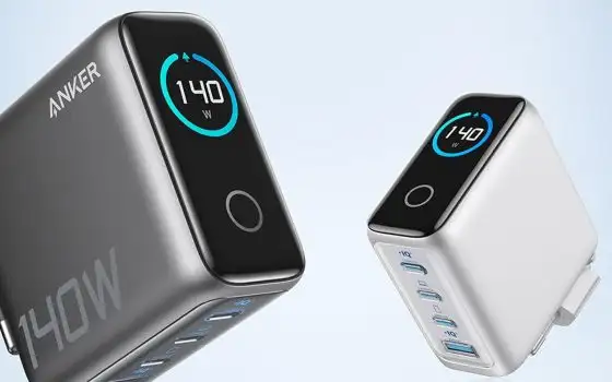 Caricatore USB-C Anker da 140 W a -35% per la Festa di Amazon