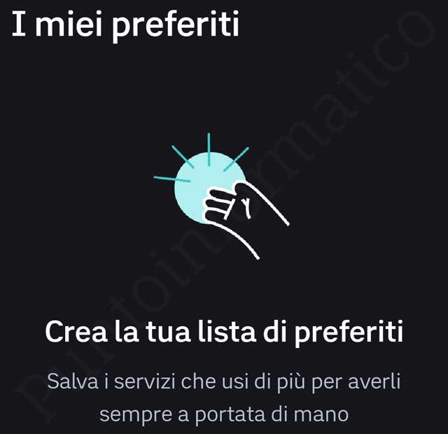 L'elenco dei servizi preferiti nell'app IO