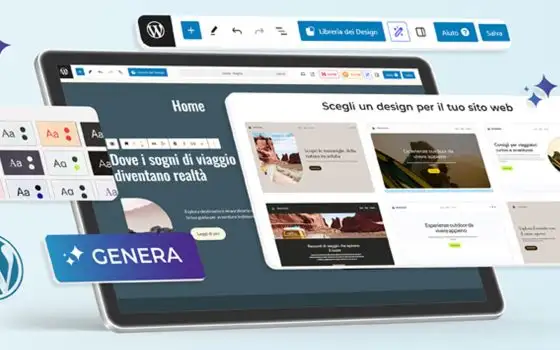 Crea il tuo sito web con WordPress e l'AI di Aruba: 11€ per il primo anno