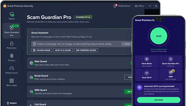 Avast Premium Security su computer e smartphone