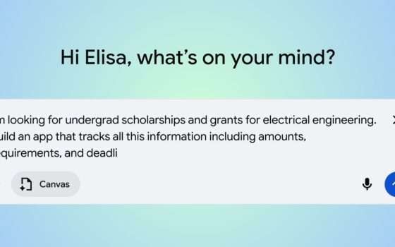 Google porta Canvas nella ricerca AI: spazio di lavoro per tutti