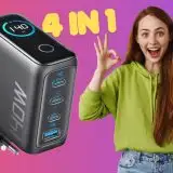 Caricatore USB da 140W con 4 porte velocissime per ricaricare di tutto
