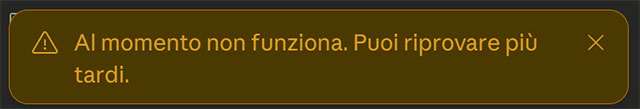 Un messaggio dal down prolungato di Claude