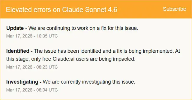 Anthropic conferma i problemi di Claude con i modelli Sonnet 4.6 e Opus 4.6