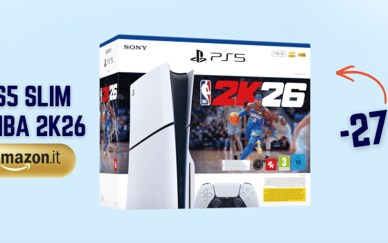 Scontata la PlayStation 5 SLIM con NBA 2k26 incluso: ora su Amazon