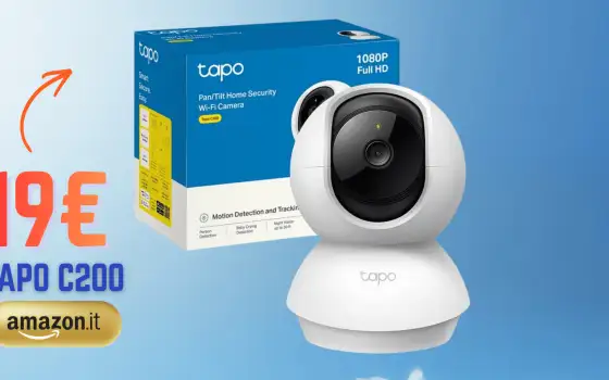 La telecamera WiFi interno che ruota a 360° e riprende in FHD: 19€ è TOP