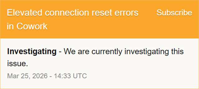 Anthropic segnala errori in Claude Cowork