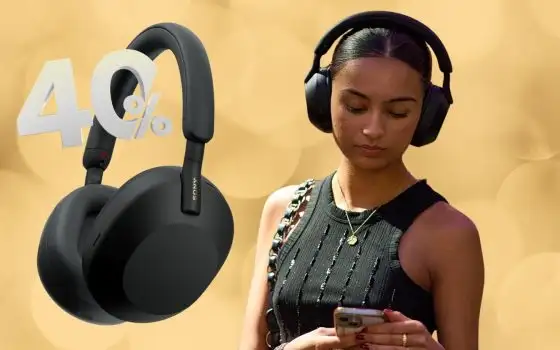 Cuffioni wireless Sony WH-1000XM5SA scontati del 40%, un best buy