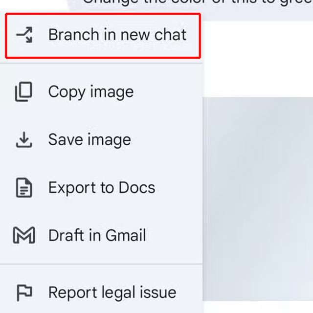 Gemini permetterà di avviare un nuovo ramo chat da un messaggio con l'AI